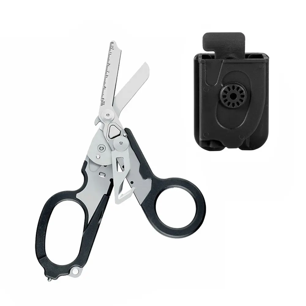 6-In-1 Multifunctional Cutting Trauma Scissors, Stainless Steel Foldable Emergency Scissors, Foldable Trauma Shears, Ideal for Outdoor Camping & Rescue
