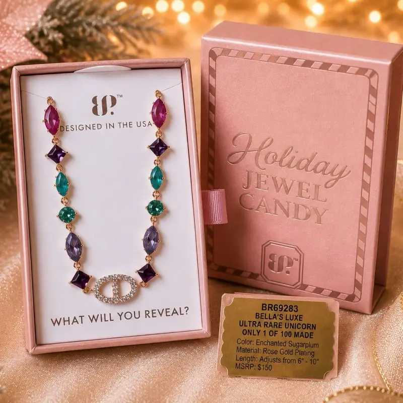 BP Jewel Candy Bracelet - Enchanted Sugarplum Collection - Elegant and deep colored gemstones