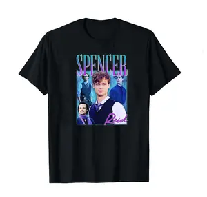 VintageTee Gildan Spencer Reid Homage T-shirt, Criminal Minds TV Show Retro T-shirt, Nice Gifts For Him, Her, Film fan on Birthday, Christmas Cotton Top Shortsleeve Tshirt Festive