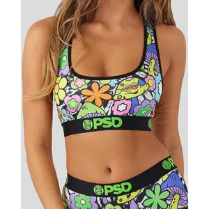 PSD Womens Far Out Racerback Sports Bra - Comfortable, Breathable, Ultra-light Fabric