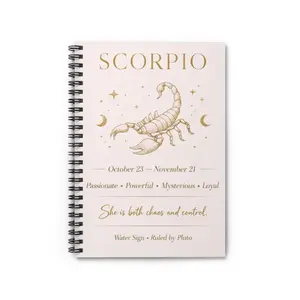 Scorpio Spiral Notebook - Ruled Line