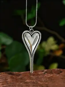 Boho Style Heart Shaped Pendant Necklace, Vintage Simple Casual Necklace for Women & Girls, Fashion Jewelry for Party, Daily Wear, Love Necklace, Dainty Necklace, Heart Design Necklace