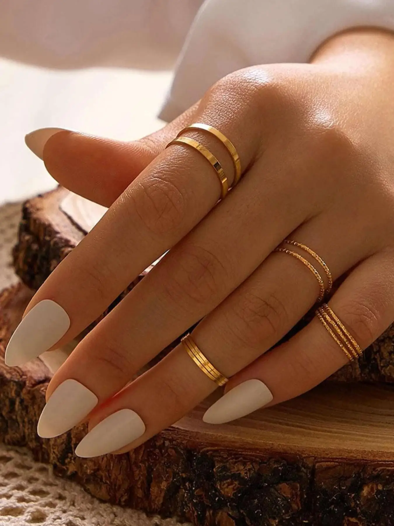 Women's Elegant Simple Style Plain Color Rings, 10pcs/set Summer 2024 Trendy Casual Zinc Alloy Rings, Fashionable Jewelry for Women & Girls for Daily