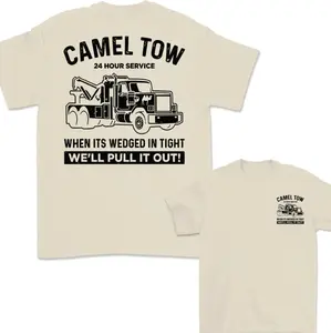 Camel Towing V2 Graphic TShirt - Adult Humor Shirt for Men, Cotton Crewneck, Casual Daily Wear