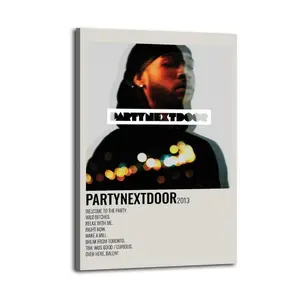 PartyNextDoor HomeDecor WallArt LivingRoom Canvas for Bedroom Decor Canvas Poster Aesthetic Office Bathroom Painting Picture Print Modern Family