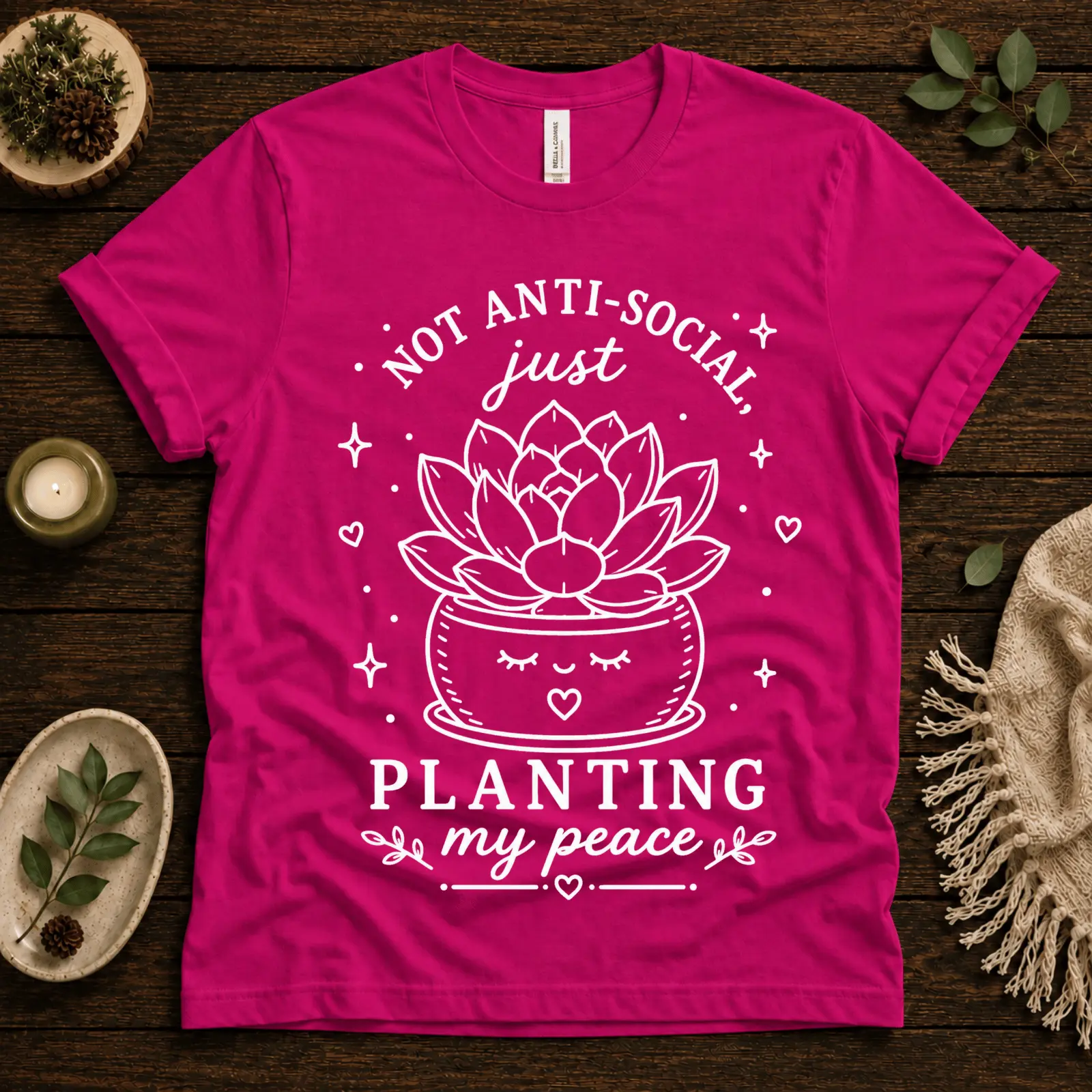 Planting My Peace | Cute Plant Graphic T-Shirt