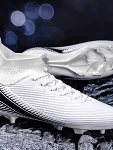 Football Shoes Fg/ag Long Studs for Artificial Grass, All-Season Anti-Slip Sports Shoes, Durable Outdoor Indoor Soccer Cleats