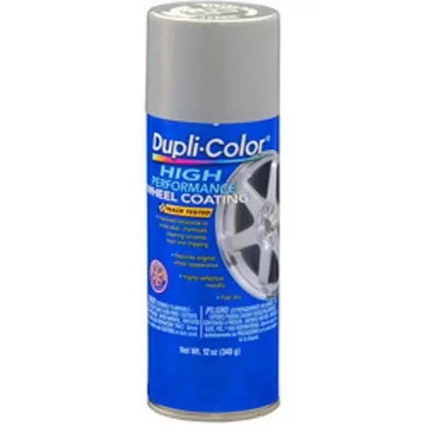 Dupli-Color 12oz High-Performance Acrylic Enamel Silver Wheel Spray Coating Agent - Highly Reflective Metallic Shine, DIY Car Care Tool for Automotive Paint Maintenance