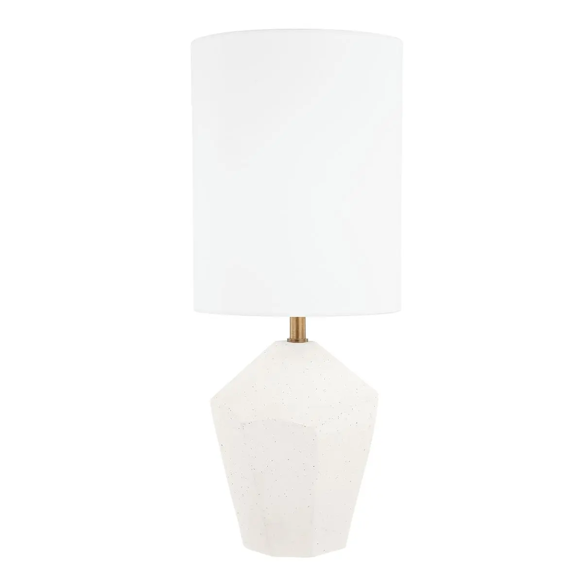 Unique Ashburn Table Lamp in Hand-Molded White Concrete with Natural Air Bubbles