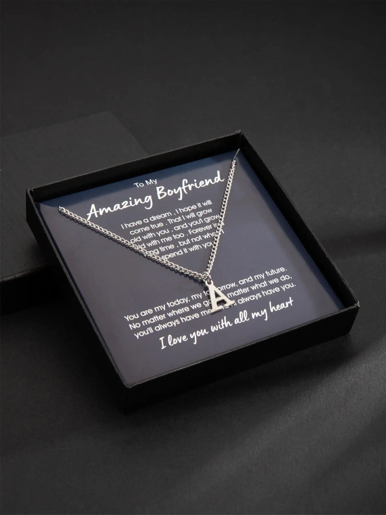 Fashion Letter Charm Pendant Necklace for Boyfriend As Gift, Stainless Steel Jewelry for Party, Daily Clothing Decor, Trendy All-match & Exquisite Jewelry for Birthday Gift, Initial Letter Necklace, Trendy Charms Necklace, Alphabet Necklace
