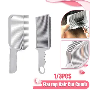 Professional Barber Flat top Hair Cut Comb Sets Hair Styling Curved Positioning Fade Comb Brush Kit Salon Hairdresser Tools