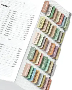 Bible Tabs for Women & Men - Laminated Study Bible, Large Print Neutral Tabs, Boho Theme, Easy Navigation, Index Tabs