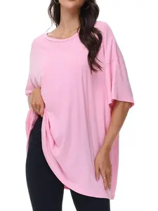 Oversized T Shirts for Women Short Sleeve Crewneck Summer Tops Loose Casual Shirts Basic Tee Premium Fabric Comfort Versatile Matching Options