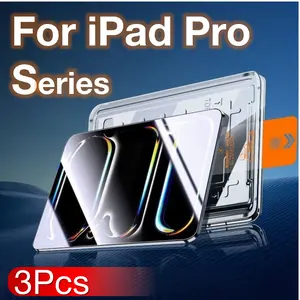 3-Pack Apple iPad Pro Series Screen Protector Film, 9h Hardness, Auto-Positioning Bubble-Free Design, Durable Scratch Resistant Protection