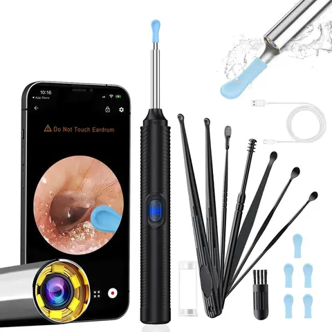 HD Ear Camera Cleaner – Visual Earwax Removal Kit with Soft Silicone Tips, Safe & Easy for Family, Perfect Gift for Birthday & Xmas