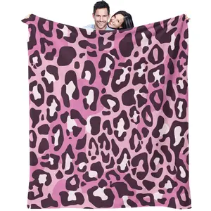 Weird Colorful Leopard Print Blanket, Soft Warm Plush Throw for Kids and Adults, Perfect for Bed Sofa Car Room Decor, Holiday Birthday Gift