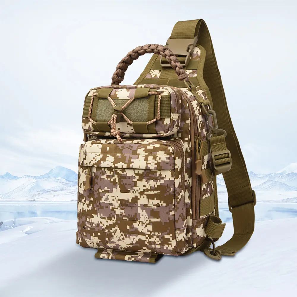 Multi-functional Big Sling Bag,Molle System,Outdoor Camouflage Large Breast Bag,Weekend Forest Bags Forest Bags,Fall Freshness,Crossbody Sling Travel Backpack for Men,Desk Bags,Airline Seat Bag,Biker Pursebug bag Shoulder Messenger Bag, Tactical Crossbody