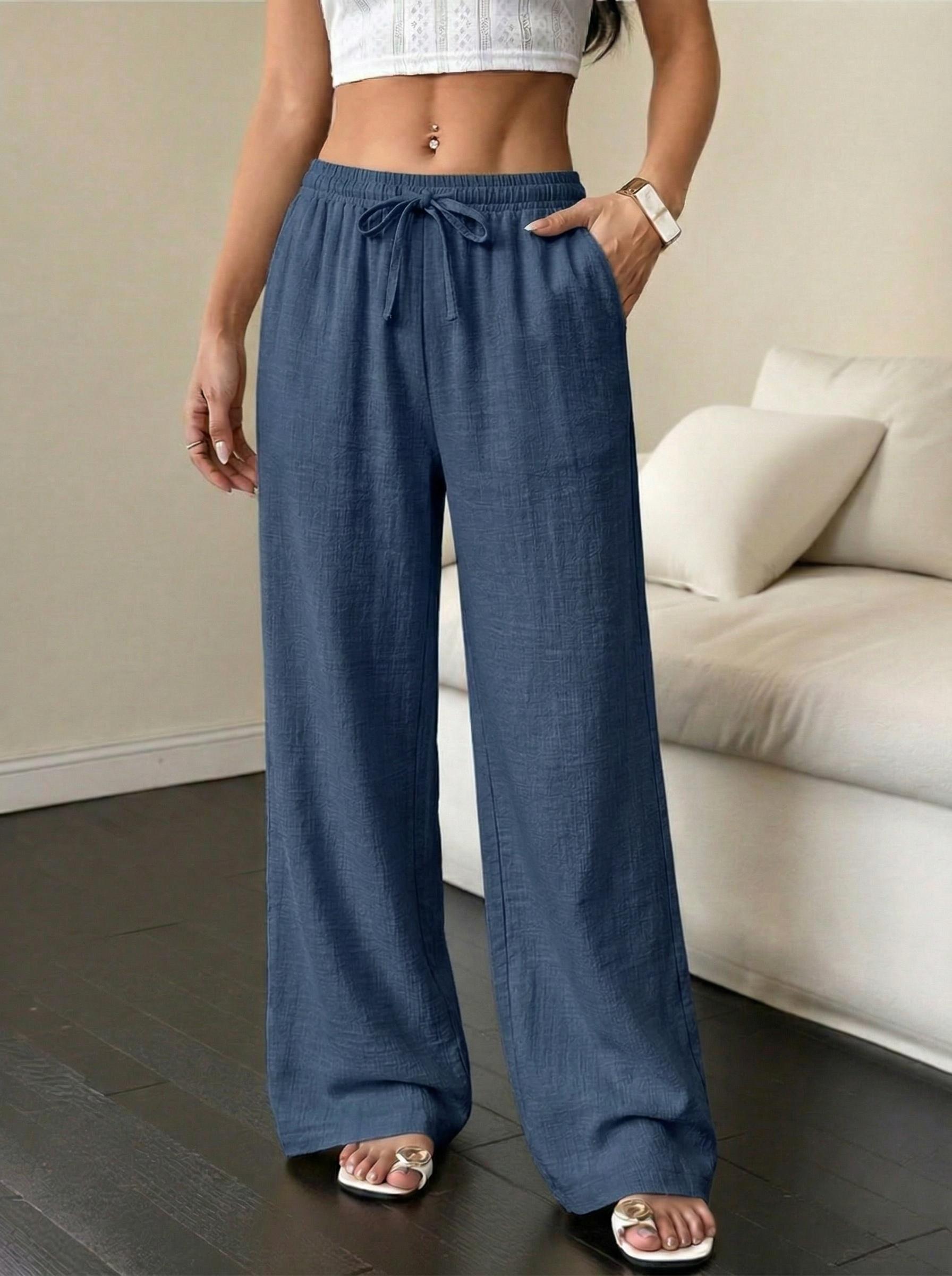 Casual waist-cinching pants suitable for couples and unisex wear, ideal for all seasons; versatile and easy to pair. Made from 100% polyester fiber, it’s perfect for everyday wear and weekend outings. Beach pants—an essential for summer vacations. It’s a