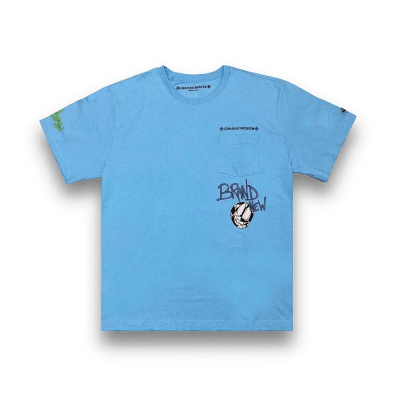 Chrome Hearts x Matty Boy Brain New Short Sleeve T-Shirt Blue