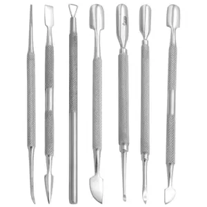 7 Piece Pusher Set Cuticle Manicure Set Cuticle Remover Professional Pedicure sharp blade