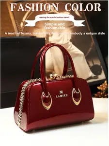 2025 new women's bag middle-aged wedding mother bag large-capacity messenger handbag clip bag Glitter Evening Bag