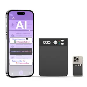 OEQ Smart Voice Recorder - One-Press Recording, Real-Time Transcription, Translation & Voice Changer | 64GB, Powered by ChatGPT, MagSafe Case, Perfect for Students & Professionals Audio