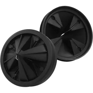 2 count Black Garbage Disposal Splash Guards 87mm/ 3 3/8" Multi-Function Sink Baffle Drain Cover Garbage Disposal Rubber Drain Insert for   and Whirlaway (Style 1)