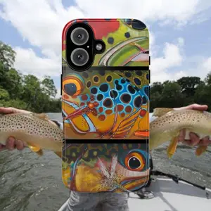 Fly Fishing Phone Case, Trout Phone Case, Fishing Phone Case, Iphone Fishing Case,  Fishing Case, Phone Case, Iphone Case Phone Cases Phone Cover Hard Case Tough 2-piece Phone Case, iPhone Case 11,12,13,14,15,16