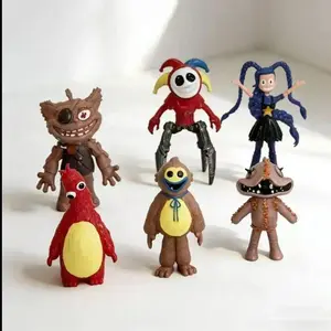 6-Piece Bobbi Game Time Action Figure Set, 3-4Inch Mini Gaming Characters, Collectible ModelDolls, Handmade Figurines, Birthday Gift