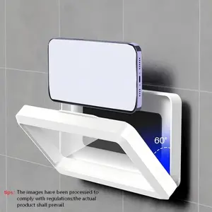 360° Rotatable Bathroom Phone Holder, Wall Mounted Shower Phone Holder, Waterproof Anti-fog Phone Holder, Bathroom Accessories, Stand, Hands Free Holder, Flexible Phone Holder, Universal Phone Holder