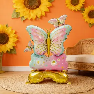 Large Standing Butterfly Balloon, Spring Theme Party Decoration, Butterfly Balloon Decorations, Birthday Decor for Valentine's Day, Wedding, Anniversary, Large Background