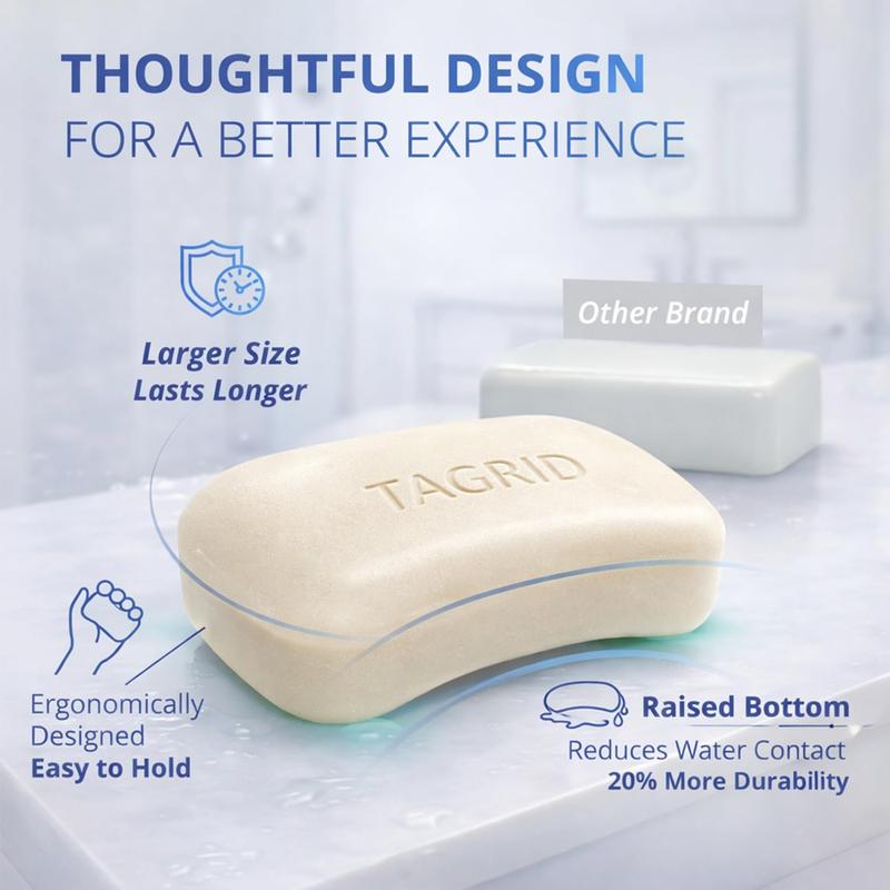 TAGRID Antifungal Soap with Tea Tree Oil – Fine Oatmeal Powder Body Bar for Deep Yet Gentle Cleansing – Body Wash for Jock Itch, Ringworm & Itchy Skin – Soothing Relief, Skin Balance & Herbal Cleanser (2 Bars)