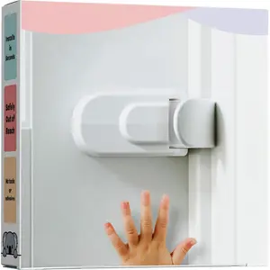 Household Essentials Safety Lock The Snap-On Door Lock Kids Can't Reach or Defeat - No Tools or Adhesives Required - Works With Door Knob, Lever or Handle - Childproof Safety