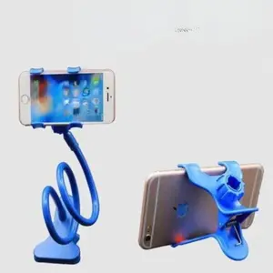 Adjustable Phone Holder Stand, Modern Design, Flexible Snake Arm, Strong Anti-Slip Clamp, 360 Degree Rotation, Ideal for Bedside & Desk Use