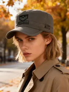 3Pack Cadet Army Cap for Men Women Military Adjustable Unisex Flat Top Hat