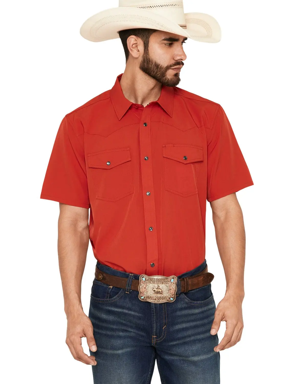 Rank 45 Men's 45&Reg; Men'S Rodeotek&Trade; 2.0 Ridge Solid Short Sleeve - Rmsu26w32-Rd