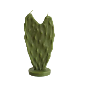 Heart Nopal Cactus Beeswax Candle Decoration