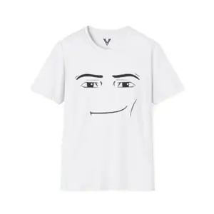 Roblox Minimalist Face Graphic T-Shirt Sarcastic Expression Tee Unisex Casual Streetwear Crewneck Short Sleeve Top For Men And Women