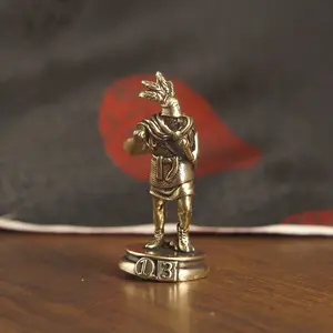 Brass Sparta Warrior Decorative Figurine, European Soldier Desktop Ornament, Unique Collection for Home Decor