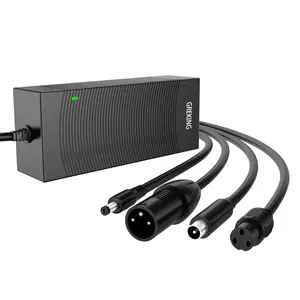 54.6V 2A scooter Charger for 48V Lithium Battery Input Voltage AC120V(DC5.5MM Jack Connector)&(3-Prong Inline Connector)&(3pin XLR Plug)