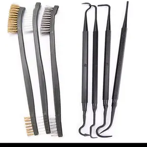 Multi Function Car Detailing Tool Kit with Small Hard & Soft Bushes, Plastic Pic Tool & Pry Tool for Versatile Cleaning and Repair