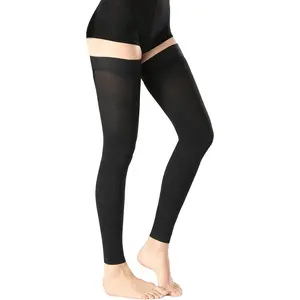 1 Pair Footless Thigh High Medical Compression Stockings For Women & Men,20-30 mmHg Thigh High Compression Socks,Firm Graduated Support Hose with Silicone Dot Band-Ideal for Varicose Veins