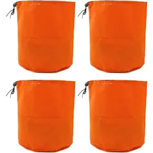 4pcs Lawn Mower Trimmer Engine Dustproof Waterproof Cover Bags fit for Stihl Echo Weed Eater Edger Pole Saw (Yellow)