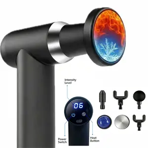 Massage Gun with Heat Deep Tissue Body Massager for Pain Relief,Muscle Percussion Massage Gun, best Gifts for  Dad and friends Handheld Message Gun with 6Heads&Silent