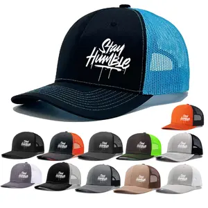 Outdoor Trucker Hat with Stay Humble Printed Design Adjustable Mesh Back Curved Brim Lightweight Streetwear Baseball Cap for Men and Women