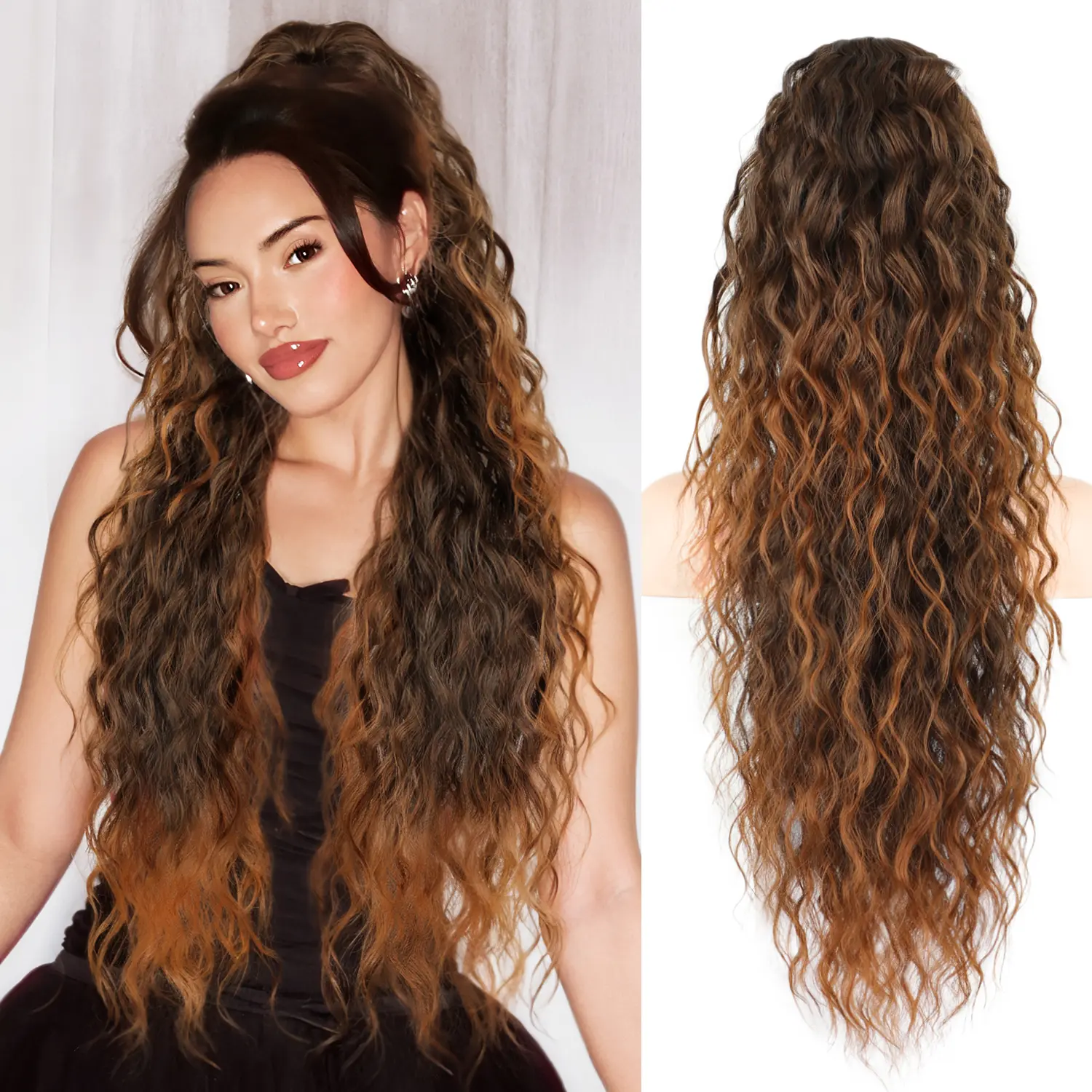 Brown with Auburn Highlights