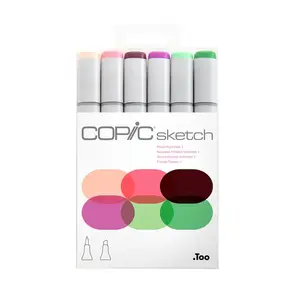 Copic - Sketch Marker Set - Floral Favorites 1, 6 pk