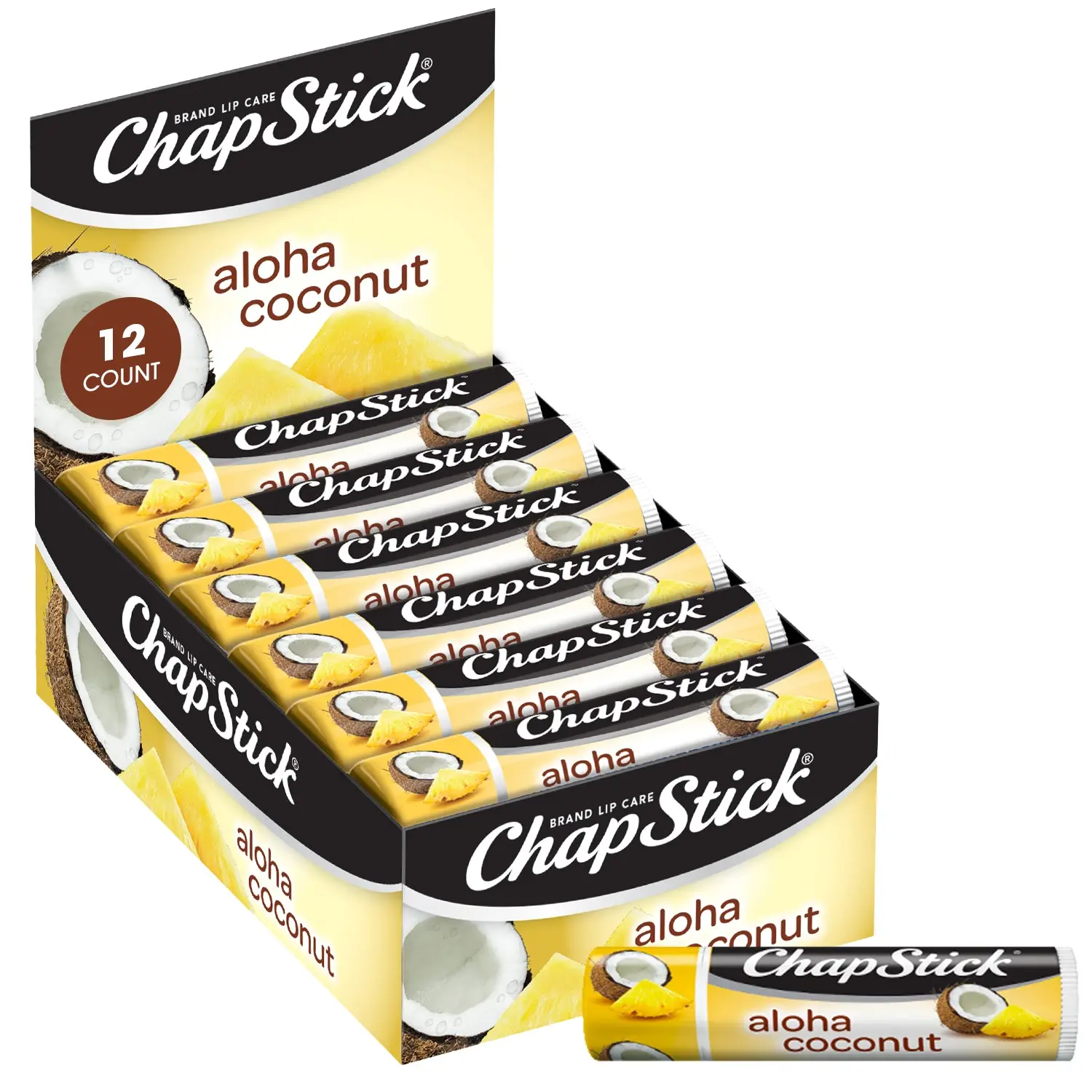 ChapStick Aloha Coconut Lip Balm (12 Sticks), Stocking Stuffer ChapStick Aloha Coconut Lip Balm (12 Sticks), Stocking Stuffer