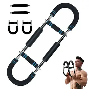 Twister Arm & Chest Workout Trainer Portable Detachable Spring Resistance Equipment for Strengthening Chest Arm & Bicep Muscles Home Fitness for Men 66-110LBS Blue Red