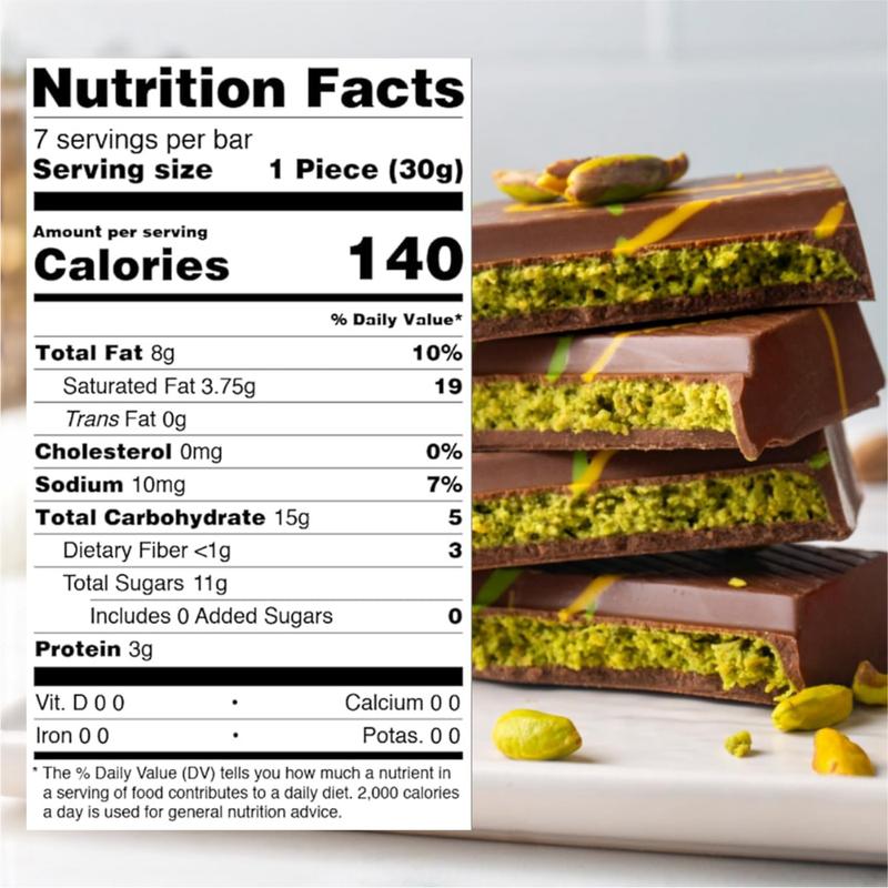 Dubai-Style Mini Chocolate Bar (3 oz) – Premium Milk Chocolate with Golden Kadayif Crisps & Hand-Harvested Pistachios | Imported from Turkey